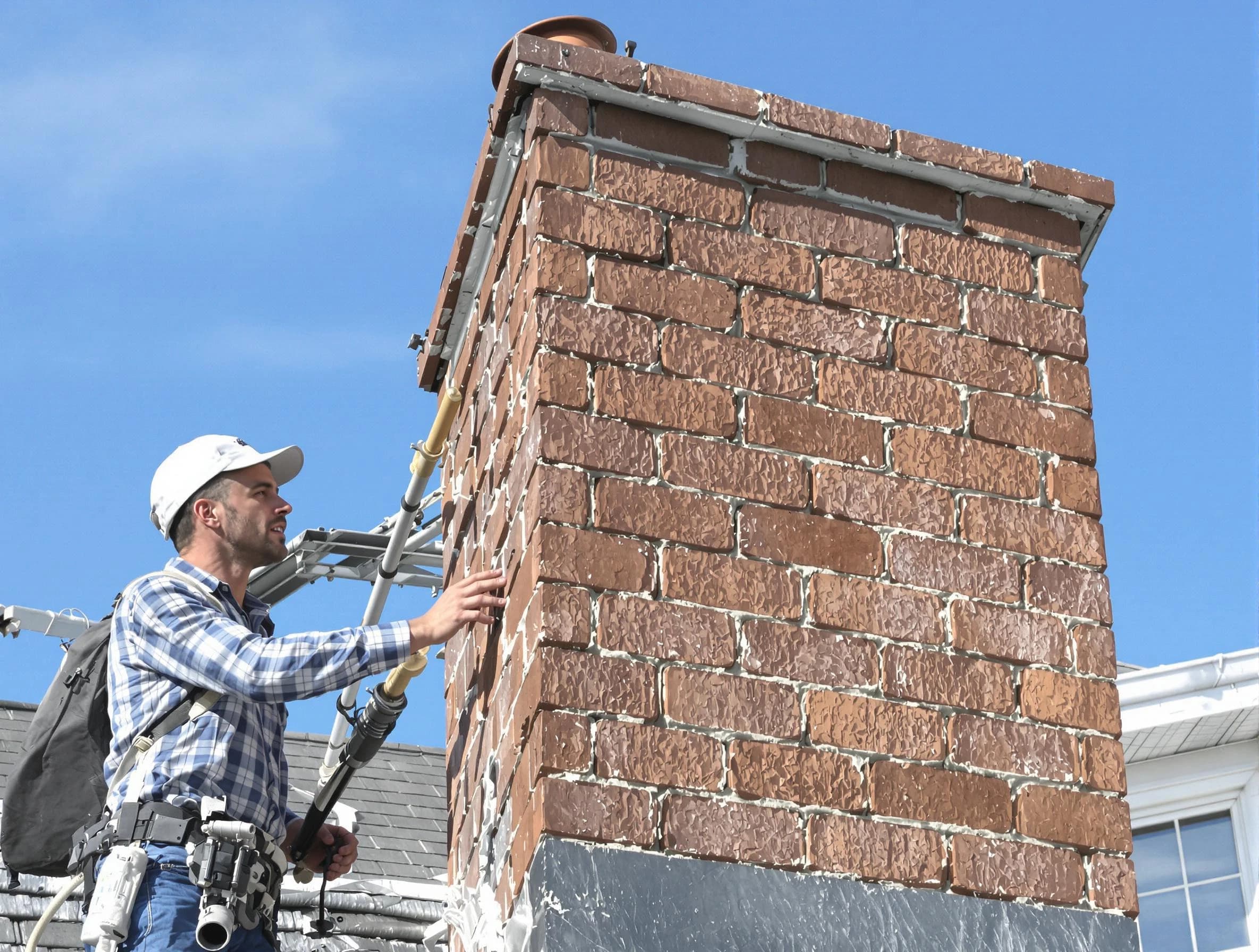 Brickwork for a chimney rebuild by Reading Chimney Sweep in Reading, MA