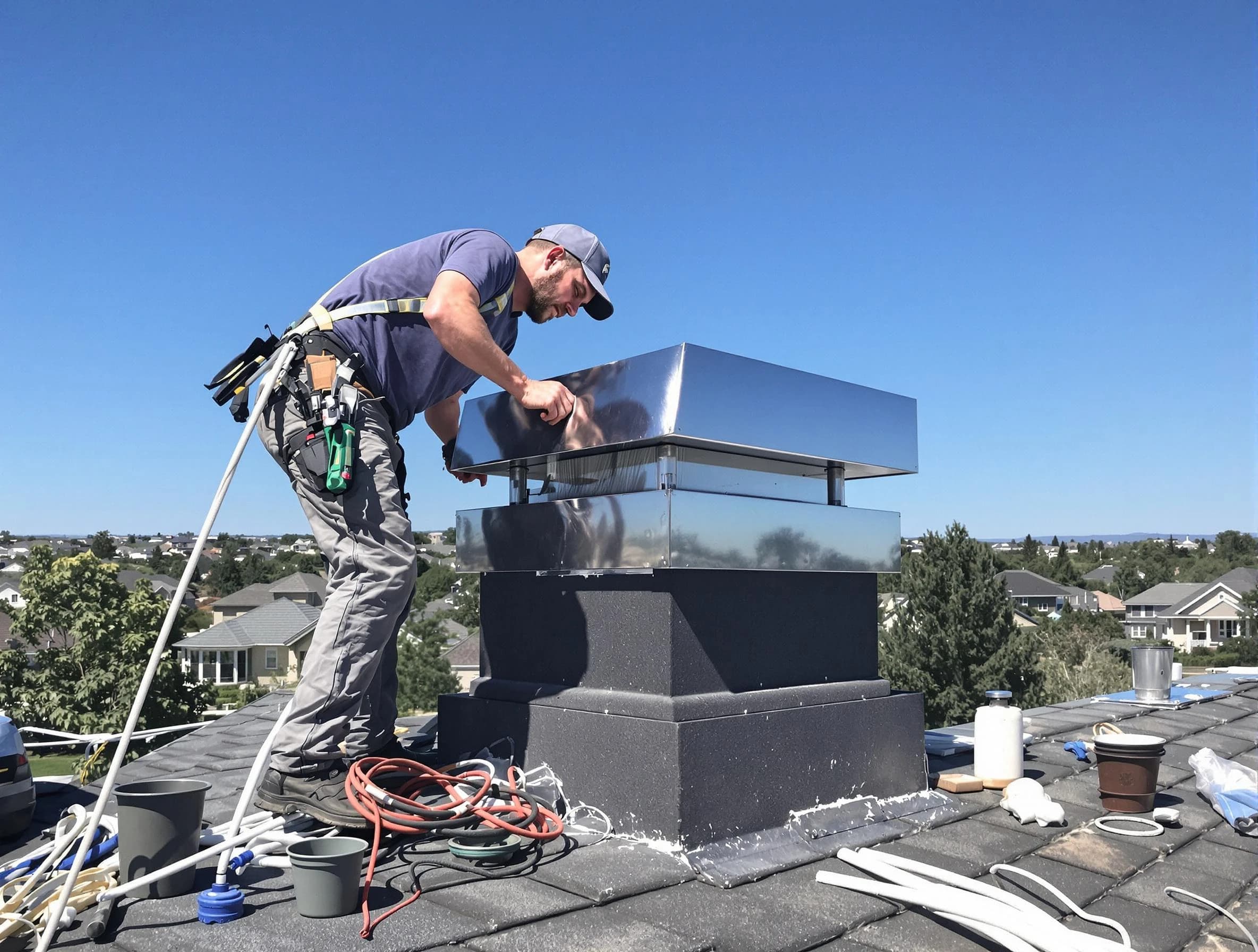 Chimney Cap Services service in Reading, MA