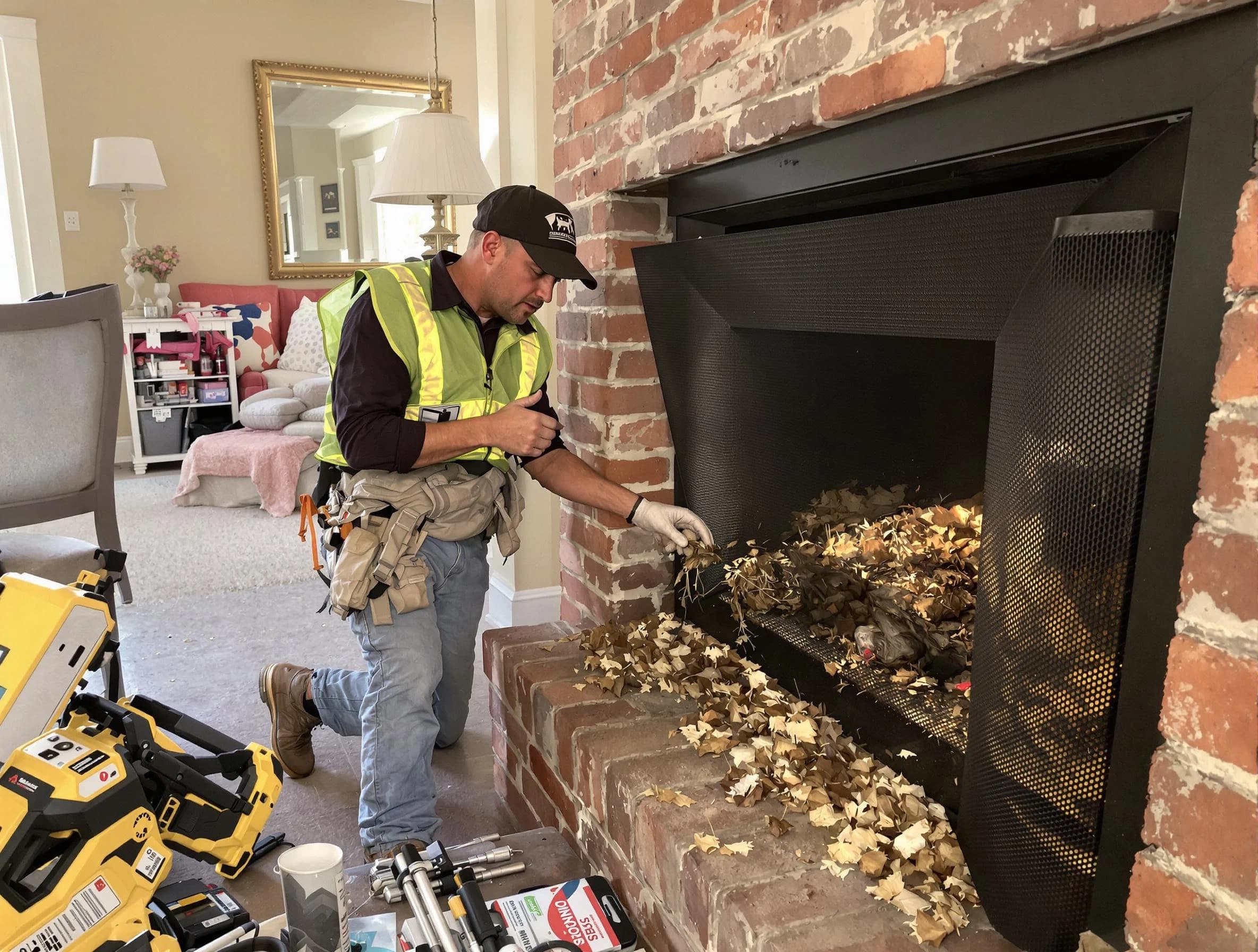 Safe screening installation by Reading Chimney Sweep in Reading, MA