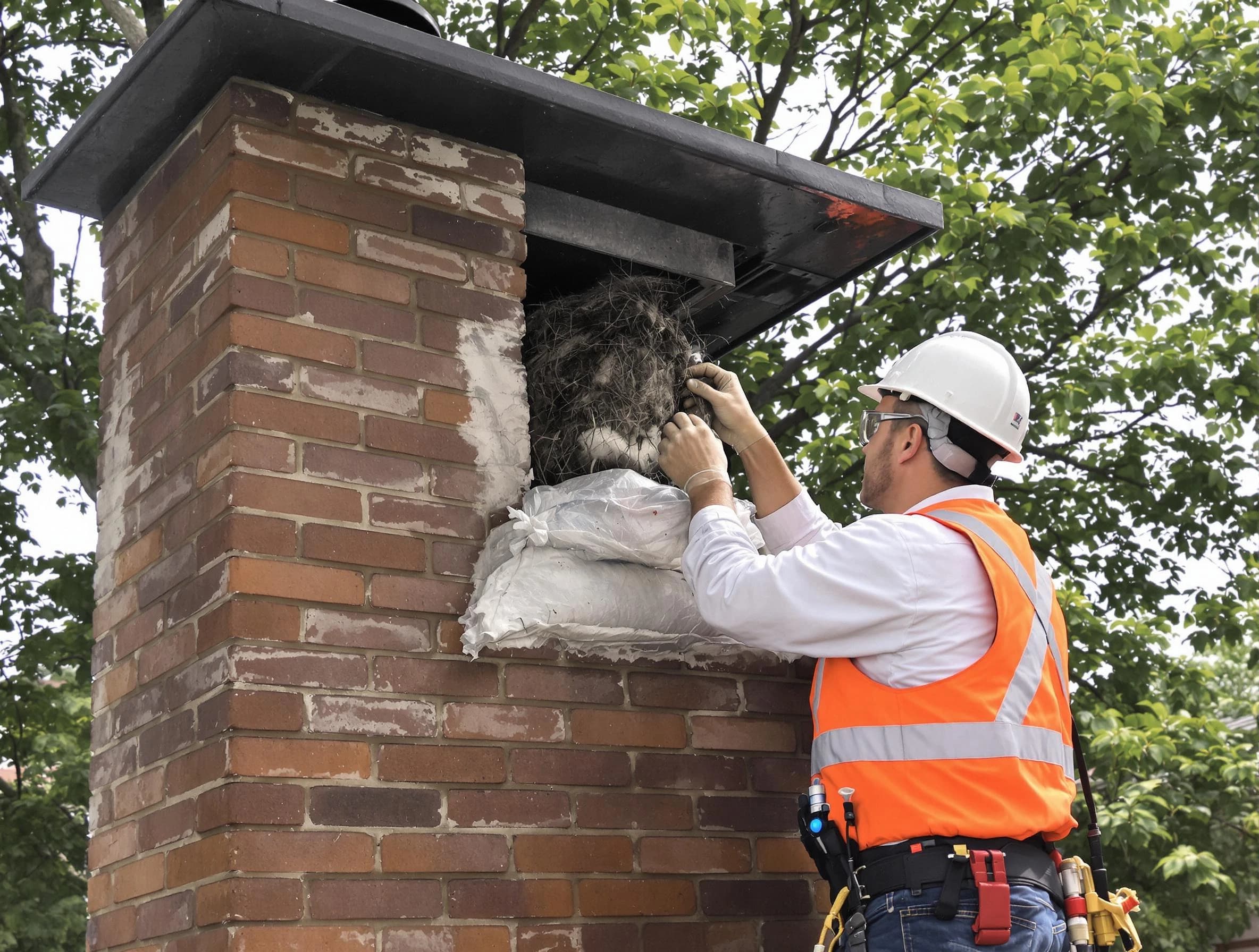 Humane removal of debris and animals by Reading Chimney Sweep in Reading, MA