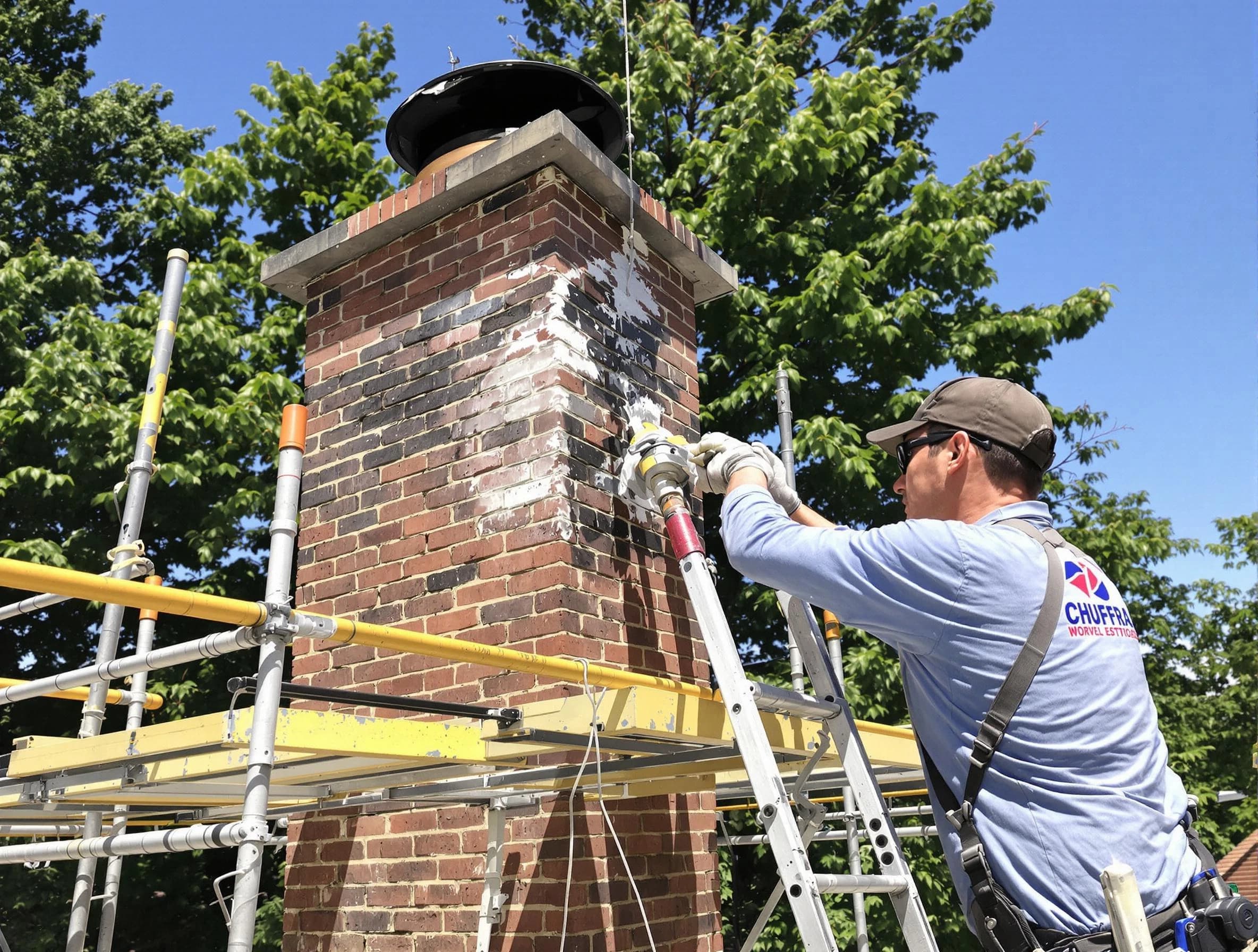 Structural chimney repair by Reading Chimney Sweep in Reading, MA