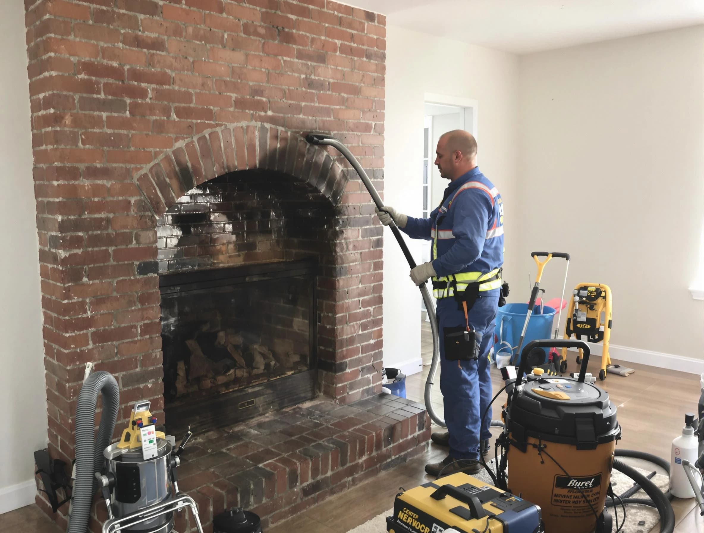 Reading Chimney Sweep expert performing detailed chimney sweep in Reading, MA