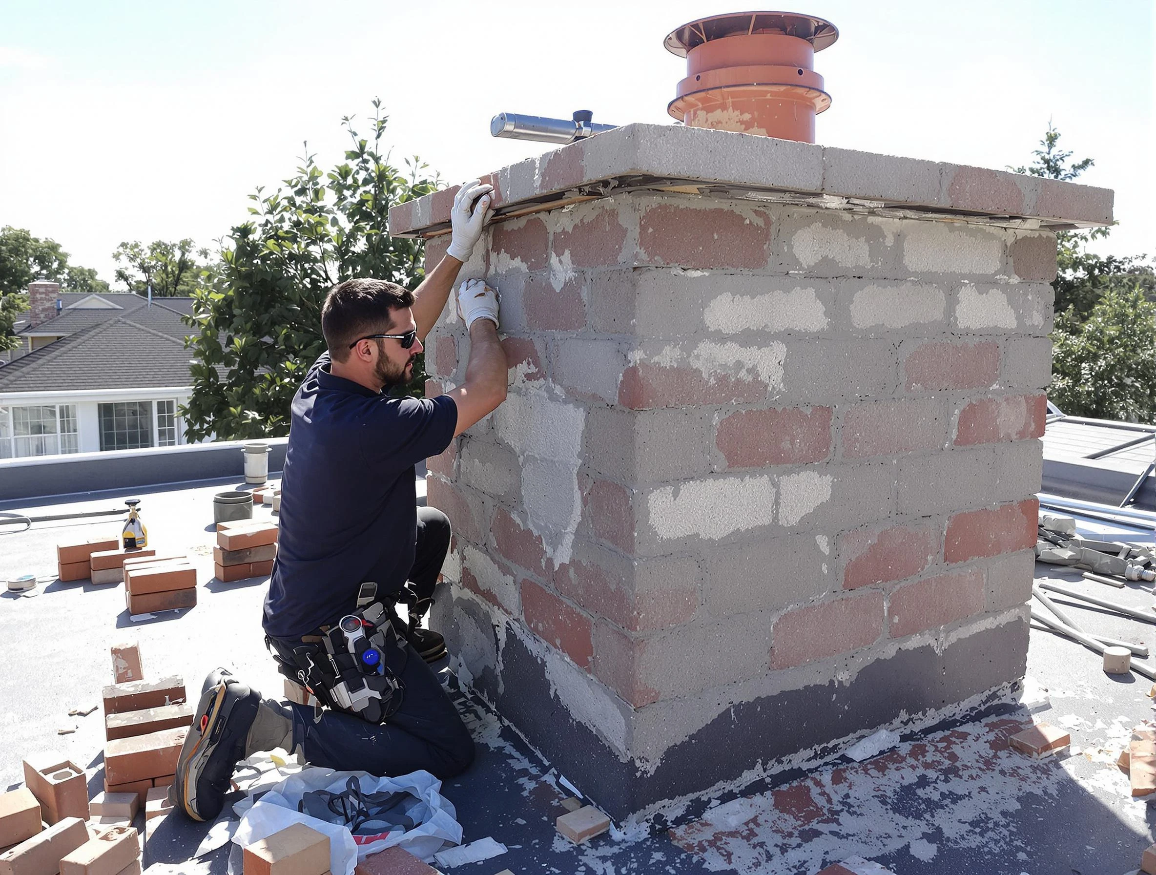 Advanced chimney repair process by Reading Chimney Sweep in Reading, MA