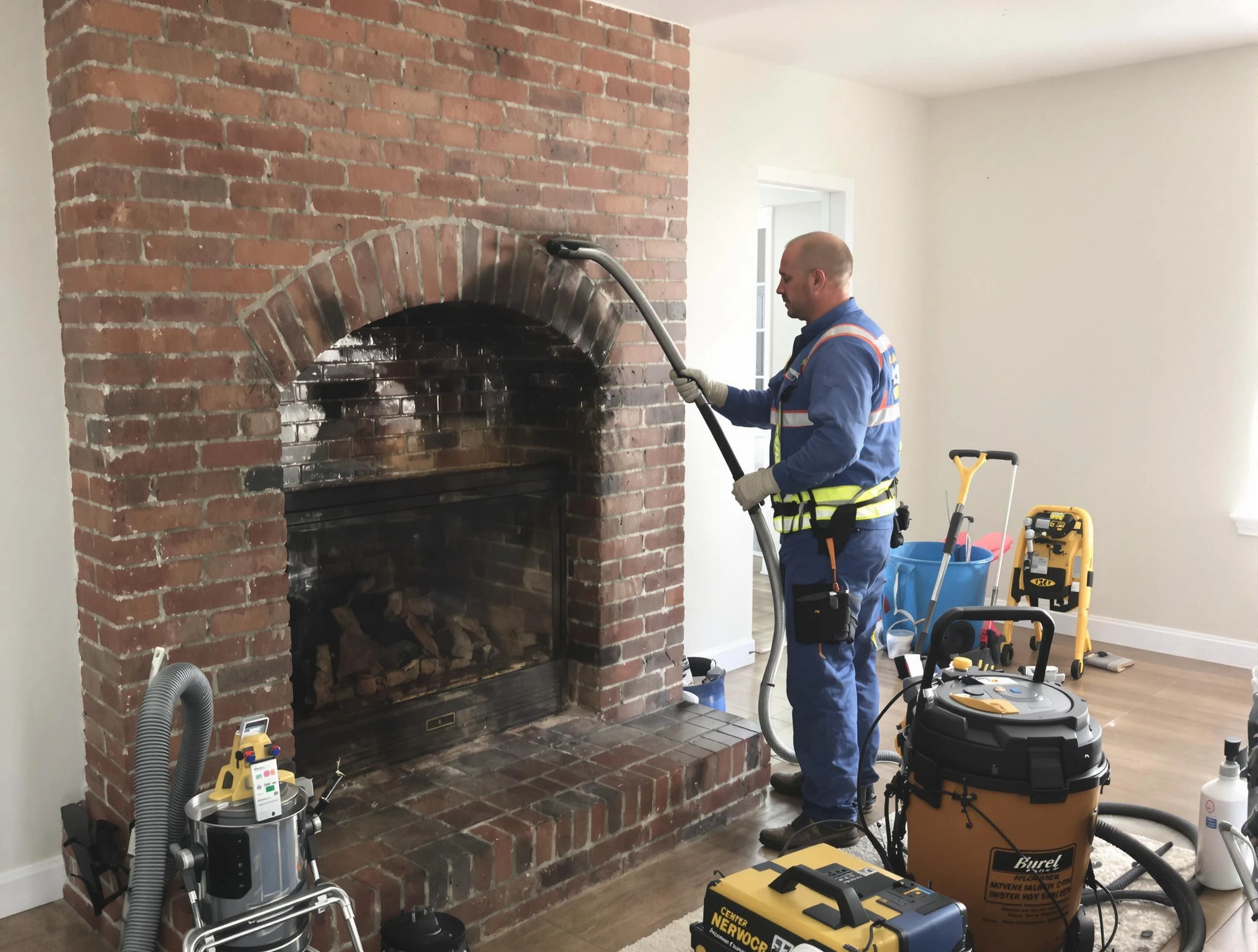 Reading Chimney Sweep expert performing detailed chimney sweep in Reading, MA