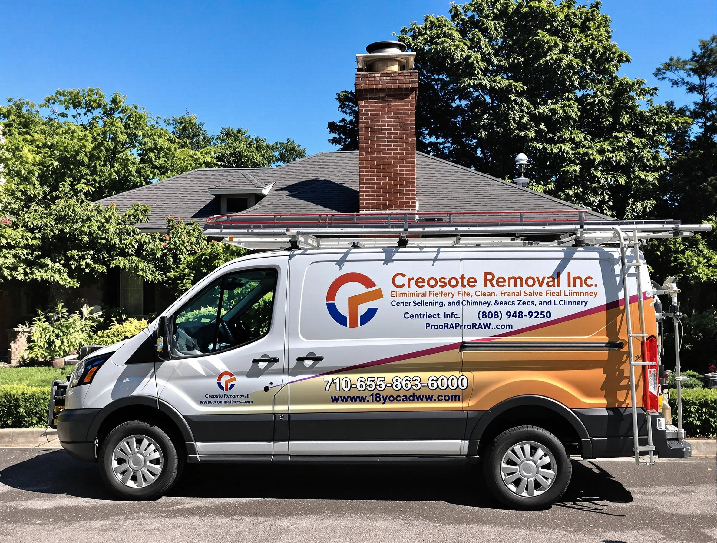 Reading Chimney Sweep technician removing creosote safely in Reading, MA